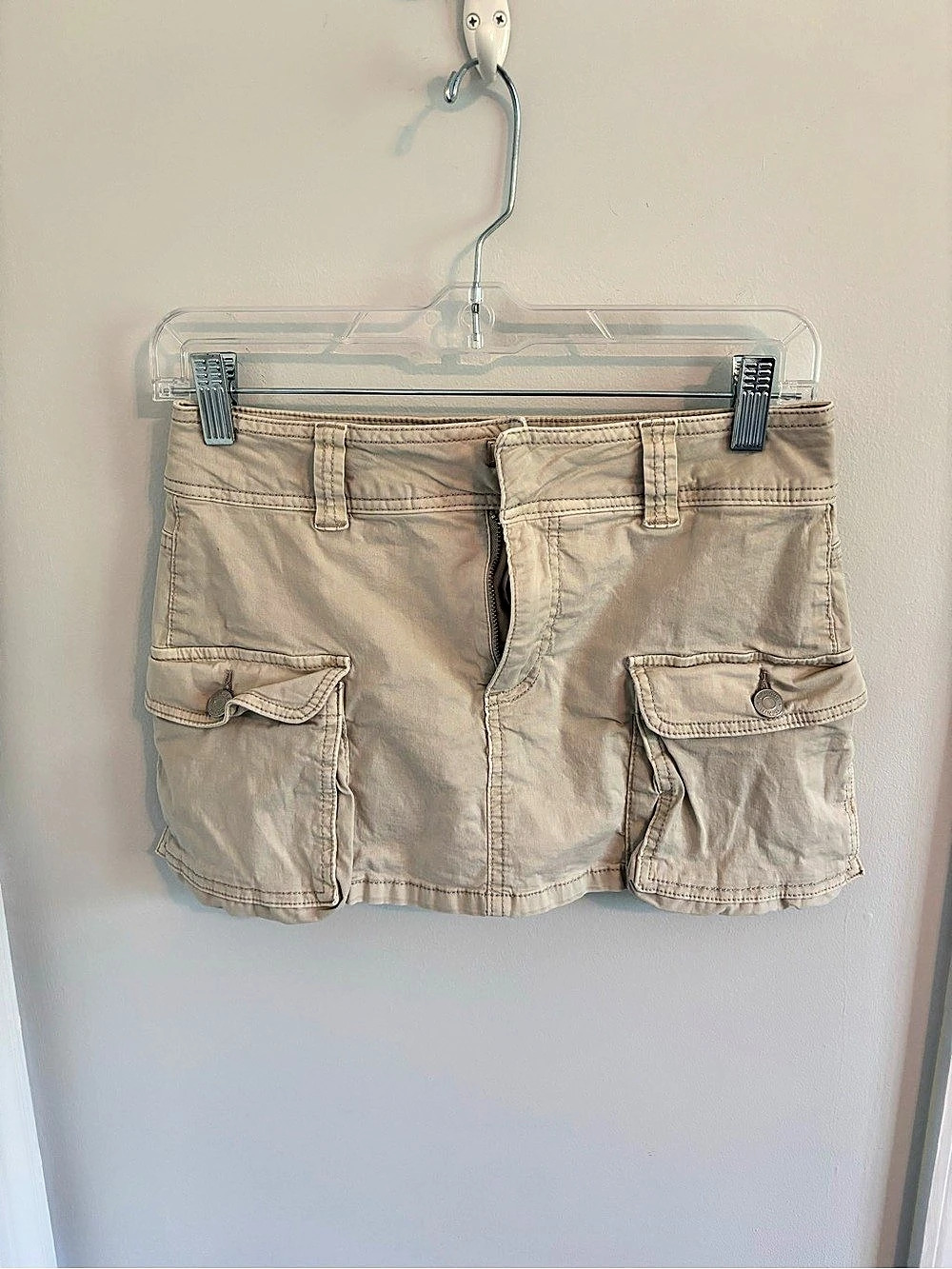 Garage Cargo Mini Skirt Cargo Shorts in Tan Size XXS